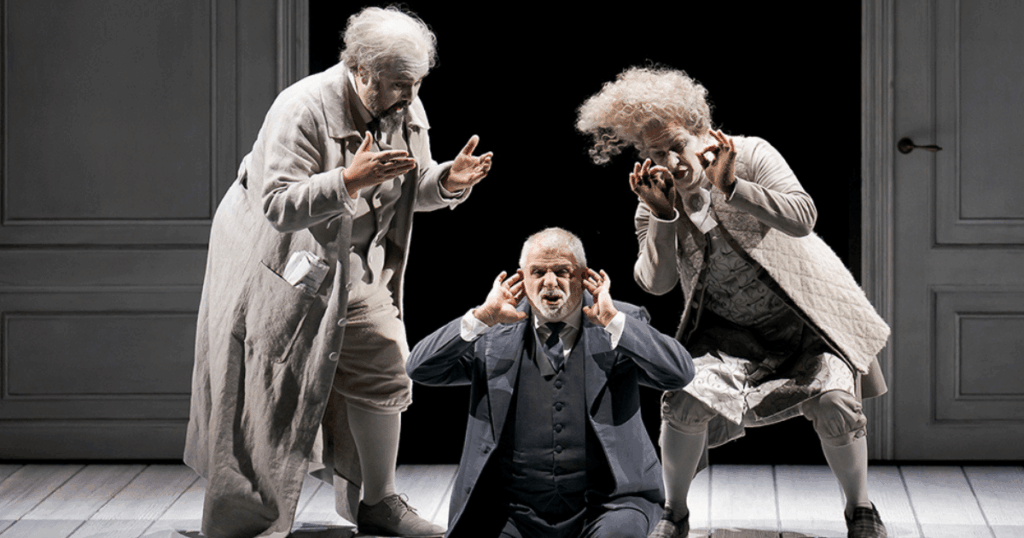 Als Theaterdirektor hat man es nie leicht. Roberto de Candia (Delirio), Pietro Spagnoli (Fallito), Petr Nekoranec (Sospiro) (c) Werner Kmetitsch